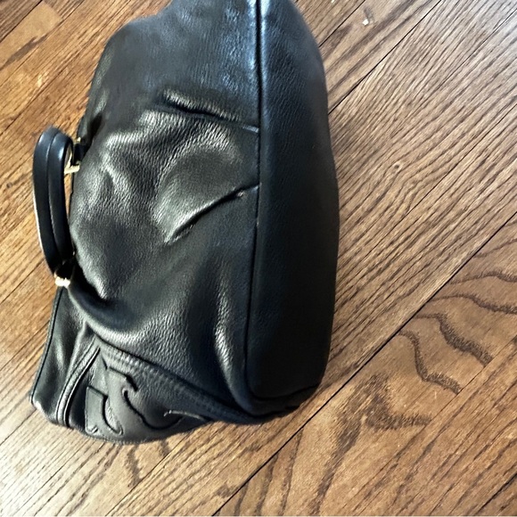 Tory Burch All T Elegant Black Leather Handbag Satchel - Picture 4 of 13
